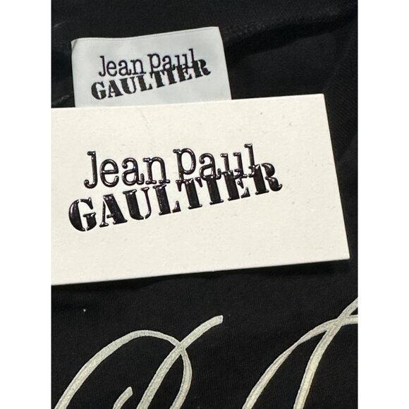 Jean Paul Gaultier Tattoo Baby Tee in Black & Off White Small New Womens Tshirt - Picture 9 of 16